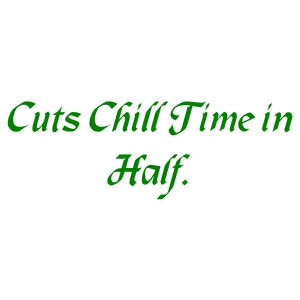 cuts chill time in half quote SVG PNG design with bold lettering