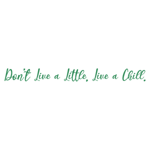 don't live a little chill quote SVG PNG design with an uplifting message