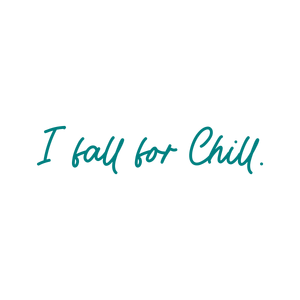 i fall for chill quote SVG PNG design with hand-drawn style, bold lettering