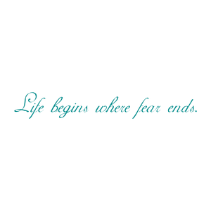 life begins where fear ends quote SVG PNG design with bold lettering, an uplifting message