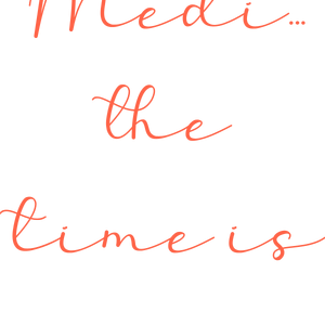 meditation the time is now quote SVG PNG design with hand-drawn style