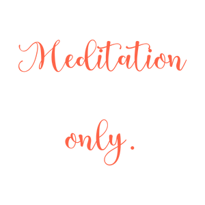 meditation only quote SVG PNG design with bold lettering