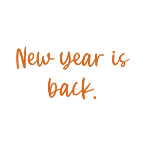 new year is back quote SVG PNG design with hand-drawn style