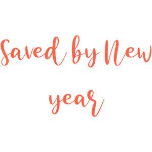 saved by new year quote SVG PNG design with bold lettering, an uplifting message