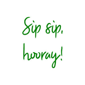 sip hooray quote SVG PNG design with hand-drawn style, bold lettering