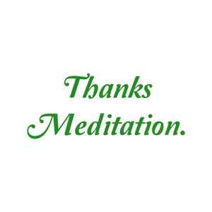 thanks meditation quote SVG PNG design with bold lettering, an uplifting message