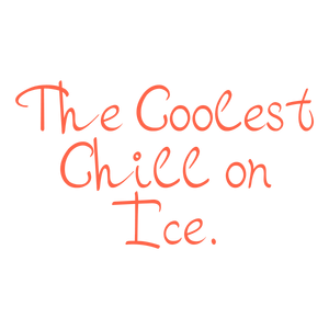 the coolest chill on ice quote SVG PNG design with hand-drawn style, bold lettering