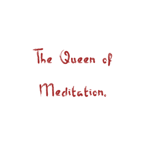 the queen of meditation quote SVG PNG design with hand-drawn style