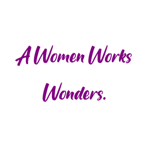 a women works wonders quote SVG PNG design with bold lettering, an uplifting message