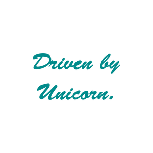 driven by unicorn quote SVG PNG design with bold lettering, an uplifting message