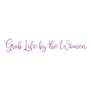 grab life by the women quote SVG PNG design with bold lettering, an uplifting message