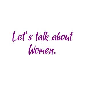 let's talk about women quote SVG PNG design with bold lettering