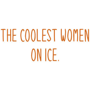 the coolest women on ice quote SVG PNG design with hand-drawn style, bold lettering