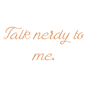 talk nerdy to me quote SVG PNG design with bold lettering