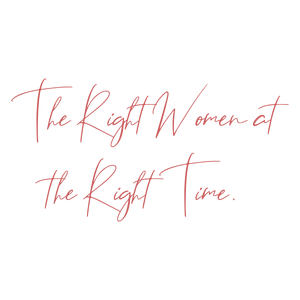 the right women at time quote SVG PNG design with bold lettering, an uplifting message