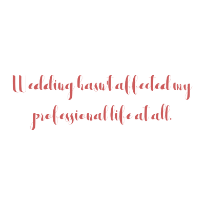 wedding hasn't affected my professional life at all quote SVG PNG design with bold lettering