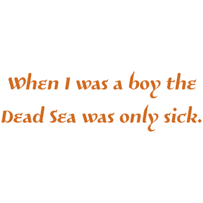 when i was a boy the dead sea only sick quote SVG PNG design with bold lettering