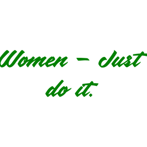 women just do it quote SVG PNG design with bold lettering