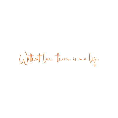 without love there is no life quote SVG PNG design