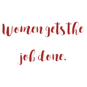 women gets the job done quote SVG PNG design with bold lettering, an uplifting message