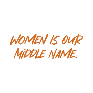 women is our middle name887 quote SVG PNG design with bold lettering, an uplifting message