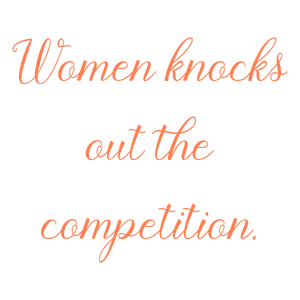 women knocks out the competition quote SVG PNG design with bold lettering