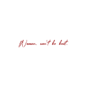 women can't be beat quote SVG PNG design with bold lettering, an uplifting message