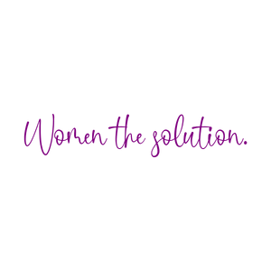 women the solution quote SVG PNG design with an uplifting message