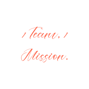1 team mission quote SVG PNG design with bold lettering, an uplifting message
