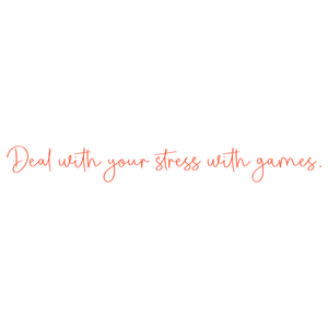 deal with your stress games quote SVG PNG design with bold lettering