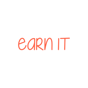 earn it quote SVG PNG design with bold lettering, an uplifting message