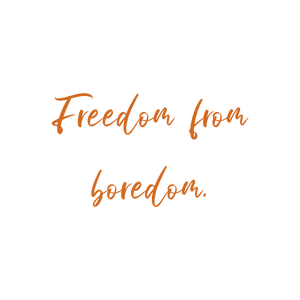 freedom from boredom quote SVG PNG design with an uplifting message