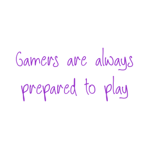 gamers are always prepared to play quote SVG PNG design with hand-drawn style