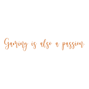 gaming is also a passion quote SVG PNG design with bold lettering, an uplifting message