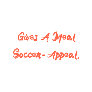 gives a meal soccer appeal quote SVG PNG design with hand-drawn style, bold lettering