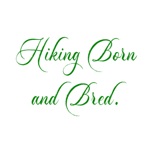 hiking born and bred quote SVG PNG design with bold lettering