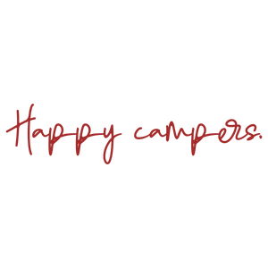 happy campers quote SVG PNG design with bold lettering