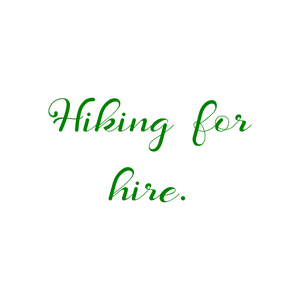 hiking for hire quote SVG PNG design with bold lettering