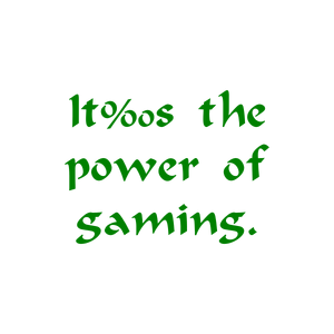 it's the power of gaming quote SVG PNG design with bold lettering
