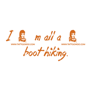 i'm all a boot hiking quote SVG PNG design with bold lettering
