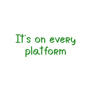 it's on every platform quote SVG PNG design with bold lettering, an uplifting message