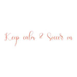 keep calm soccer on quote SVG PNG design with an uplifting message
