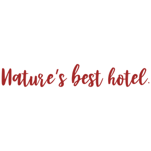 nature's best hotel quote SVG PNG design with bold lettering