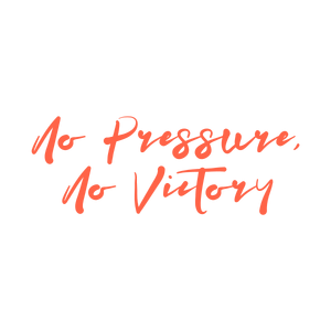 no pressure victory quote SVG PNG design with bold lettering, an uplifting message