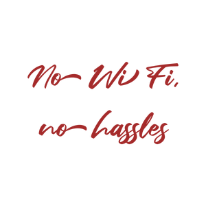 no wi fi hassles quote SVG PNG design with bold lettering