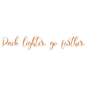 pack lighter go further quote SVG PNG design with bold lettering, an uplifting message
