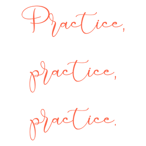 practice quote SVG PNG design with bold lettering