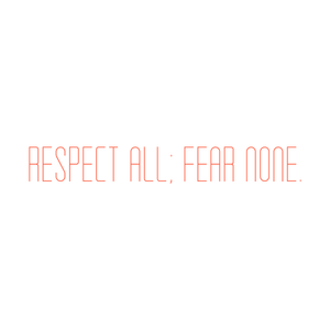 respect all fear none quote SVG PNG design with bold lettering