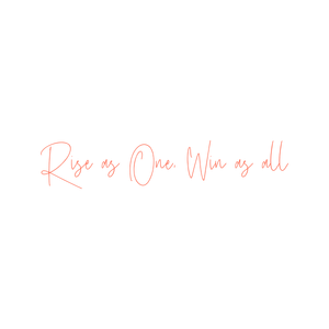 rise as one win all quote SVG PNG design with bold lettering, an uplifting message
