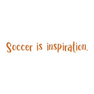 soccer is inspiration quote SVG PNG design with hand-drawn style